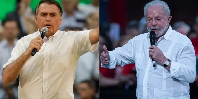 Lula tem 44% das intenções de voto, contra 32% de Bolsonaro