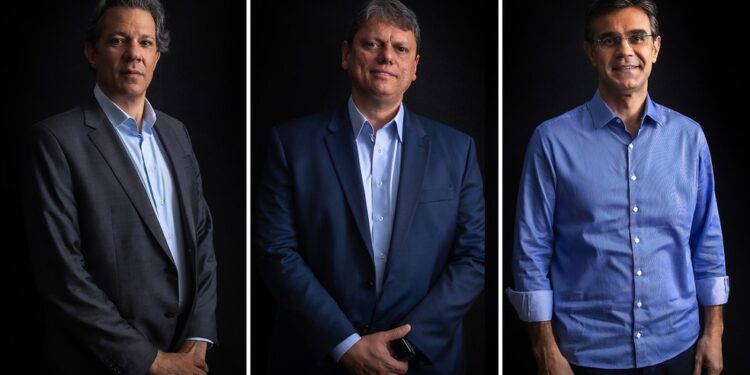 Pesquisa Ipec em São Paulo: Haddad tem 32%, Tarcísio, 17%, Rodrigo, 10%