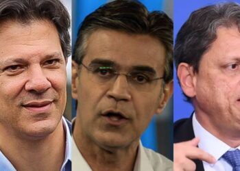 Datafolha: Tarcísio e Rodrigo crescem; Haddad apresenta queda