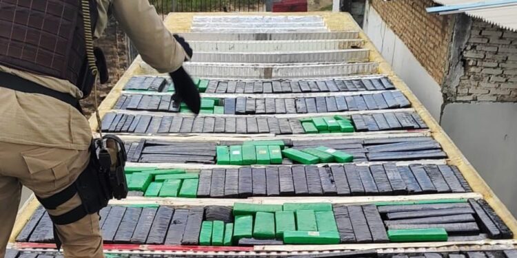 Homens são presos e mais uma tonelada de maconha é apreendida na BA; droga estava escondida em caminhão frigorífico