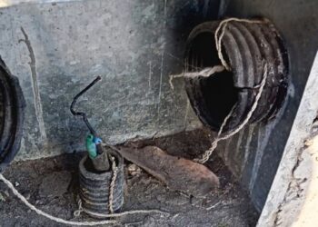 Trecho do viaduto da Fraga Maia fica às escuras por causa de furto na fiação elétrica