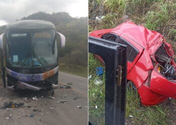 Quatro pessoas morrem após batida entre carro e ônibus na BA na véspera de Natal