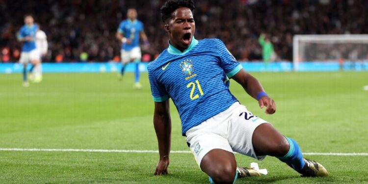 Endrick marca, Brasil choca Wembley e vence Inglaterra em grande estreia de Dorival na seleção