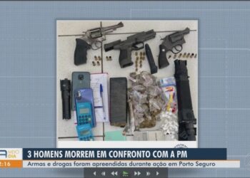 Confronto termina com três mortos no extremo sul da Bahia; armas e drogas foram apreendidas