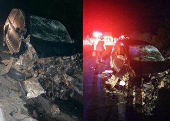Duas pessoas morrem e outras quatro ficam feridas após acidente com carros, caminhões e viatura em rodovia na Bahia