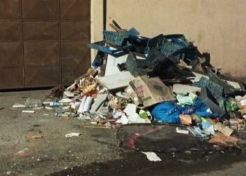 Empresa de reciclagem é flagrada realizando descarte irregular de resíduos na calçada