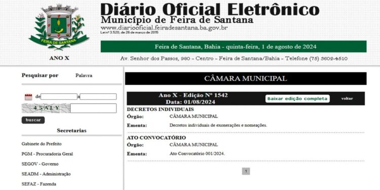 Prefeitura volta a publicar atos oficiais da Câmara Municipal após recomendação do MP1