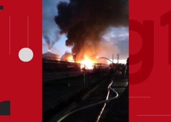 Explosão causa incêndio de grande proporção em fábrica da Braskem na Bahia