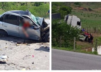 Acidente entre carreta e dois carros deixa seis mortos no nordeste da Bahia