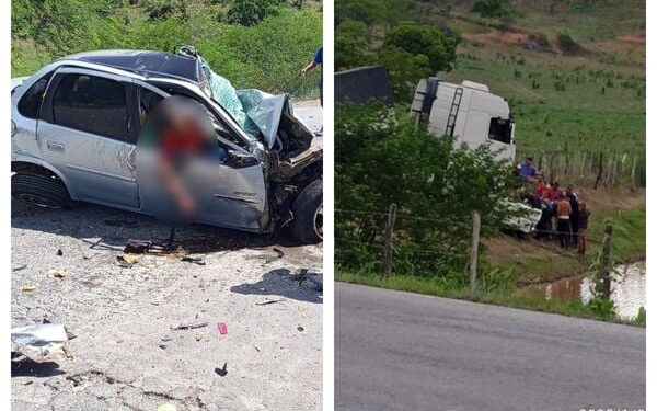 Acidente entre carreta e dois carros deixa seis mortos no nordeste da Bahia
