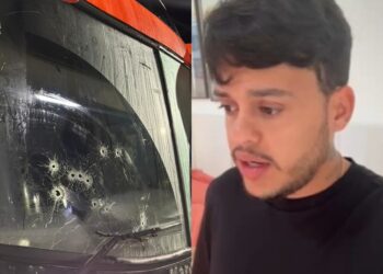 Ônibus com músicos e produtores do cantor Thiago Aquino é alvo de tiros em tentativa de assalto na BA