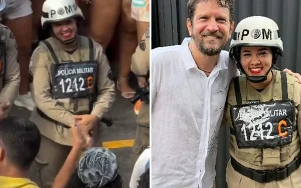PM viraliza na pipoca de Saulo e ganha homenagem do cantor