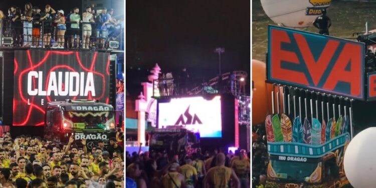 Maior trio elétrico do Carnaval de Salvador é parcialmente destruído após pegar fogo