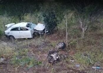 Duas pessoas morrem e três ficaram feridas após carro bater em vaca no norte da Bahia