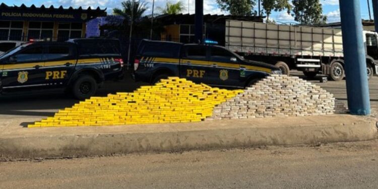 Cerca de 460 kg de cocaína são encontrados em caminhão durante abordagem na Bahia; motorista fugiu do veículo em movimento