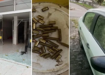 Comando Vermelho chega de barco, fuzila carros, destrói lojas e deixa bomba caseira