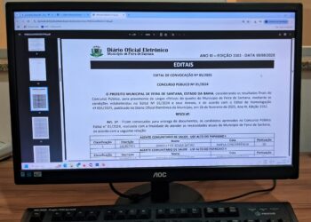 Prefeitura de Feira publica lista convocando 208 aprovados em concurso público