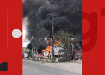 Motorista morre eletrocutado após caçamba de caminhão atingir fio de alta tensão em rodovia na Bahia