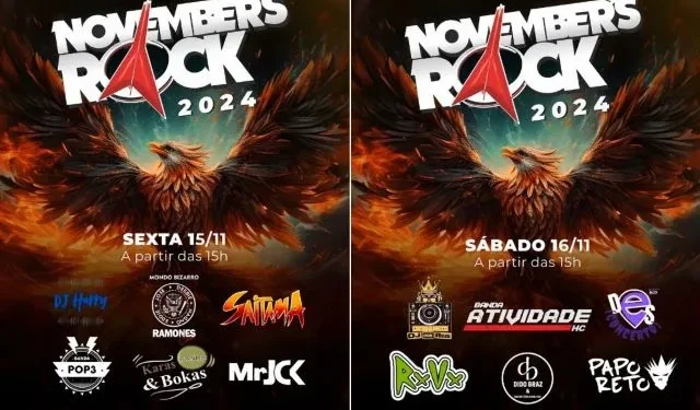 Fim de semana será de intenso headbanging em Feira, com o 10º Festival November`s Rock