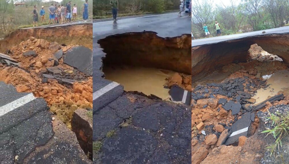 Trecho da BR-116 é liberado após cratera se abrir no interior da BA