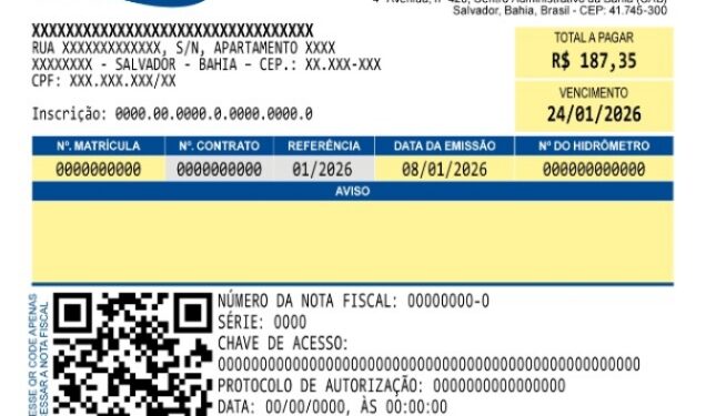 Novo modelo de conta da Embasa está sendo entregue. Entenda as mudanças!