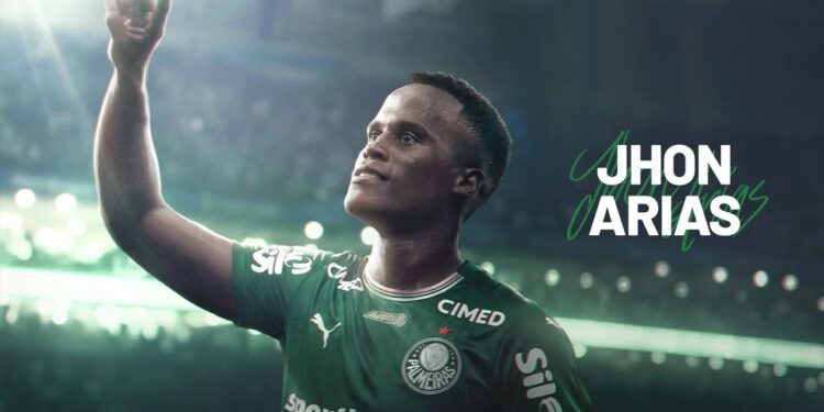 Palmeiras anuncia a contratação de Jhon Arias