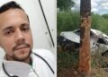 Técnico de enfermagem morre após pneu de carro estourar e veículo bater em árvore na Bahia