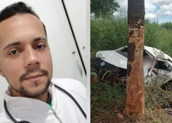Técnico de enfermagem morre após pneu de carro estourar e veículo bater em árvore na Bahia