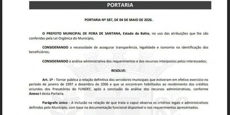 Prefeitura divulga relação dos beneficiados pelo Fundef