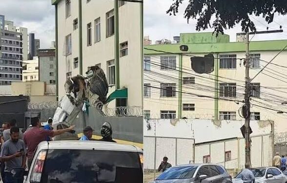 Avião cai, bate em prédio e deixa dois mortos em Belo Horizonte