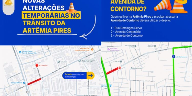 Trânsito na Avenida Artêmia Pires será alterado a partir de 29 de junho para avanço das obras de duplicação