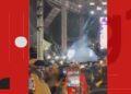 Estrutura de palco desaba durante show de Amado Batista em festa de São João na Bahia