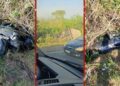 Uma pessoa morre após carro e caminhão caírem em ribanceira na Bahia
