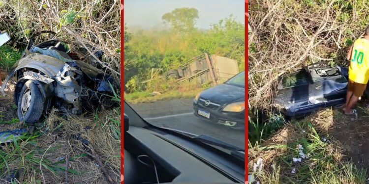 Uma pessoa morre após carro e caminhão caírem em ribanceira na Bahia