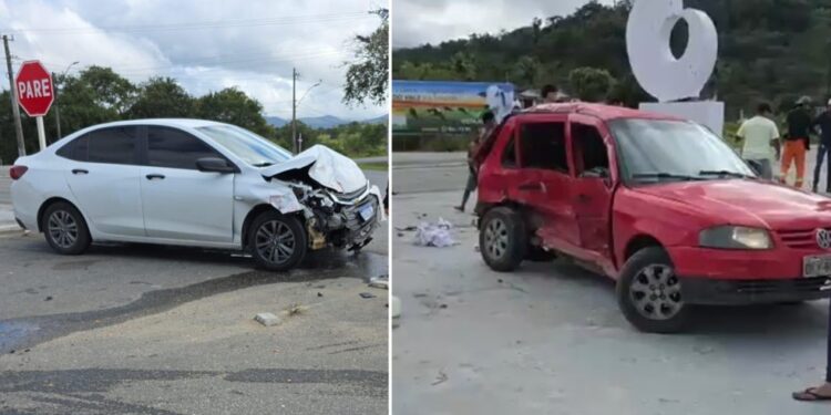 Homem morre e outras cinco pessoas ficam feridas após batida entre carros na Bahia