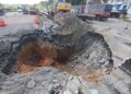 Nova cratera faz PRF voltar a interditar trecho da BR-324 no sentido Feira de Santana