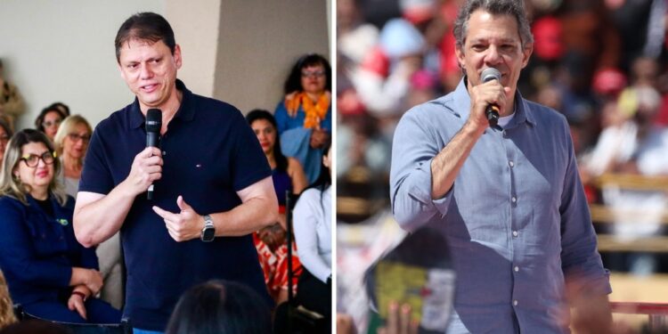 Datafolha em SP: Tarcísio, 45%; Haddad, 27%