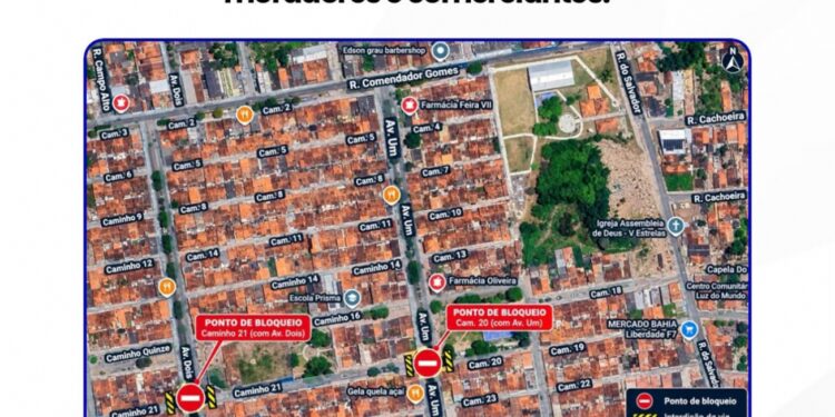SMT informa: obras de drenagem alteram o trânsito no Conjunto Feira VII, nesta semana