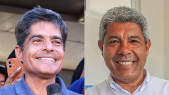 Quaest na BA, votos válidos: Jerônimo Rodrigues, 52%; ACM Neto, 48%